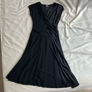 Elegant Black Wrap Dress